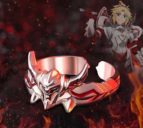 Manga Fate Apocrypha Mordred Mask Anime Adjustable 925 Sterling Silver