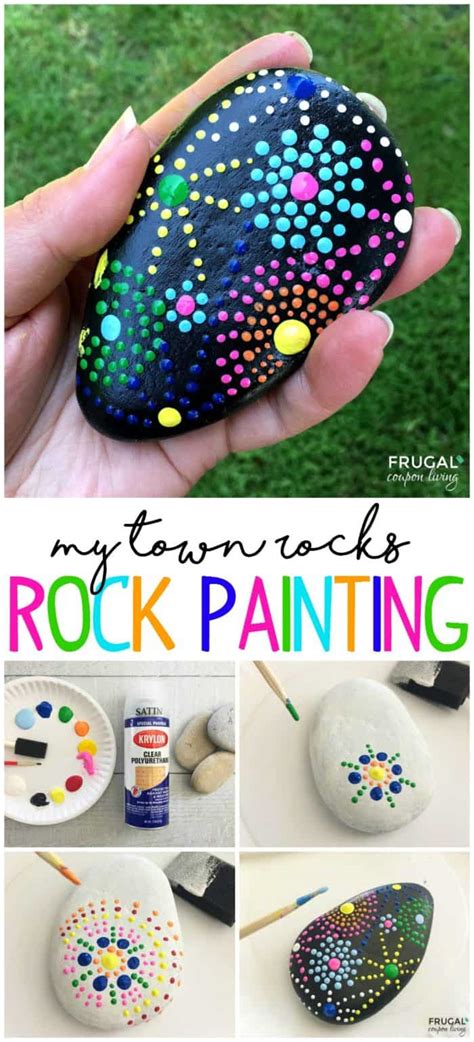 The ideas below were from my first attempt at rock painting. My Town Rocks Rock Painting Ideas