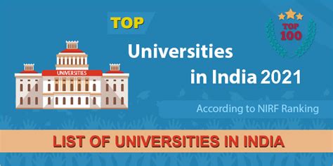 top universities in india 2021 list of universities in india