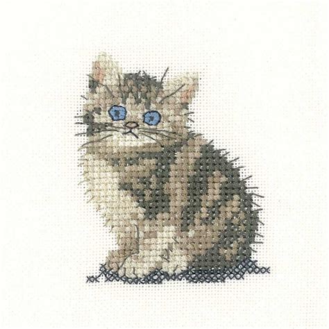 Tabby Kitten Heritage Crafts Counted Cross Stitch Kit Cat Cross