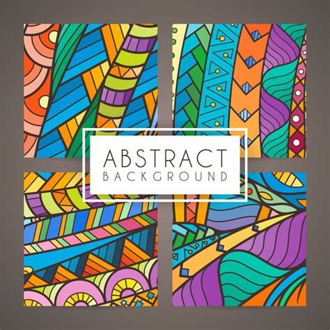 Colorful Intricate Abstract Background Vector Graphic 01 Free Download