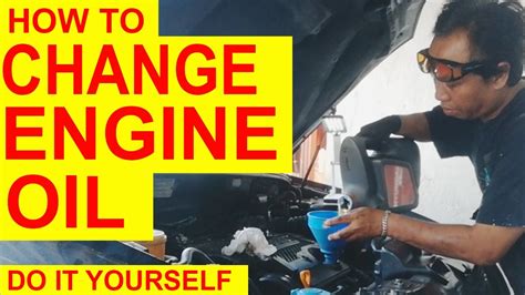 How To Change Car Engine Oil Caratukar Minyak Hitam Kereta Diy With