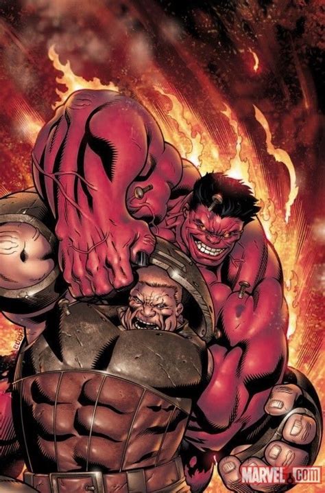 Red Hulk Vs Juggernaut By Ed Mcguinness Marvel Comics Art Comics