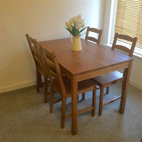 It can be easily disassembled and it can fit in car. IKEA JOKKMOKK Table and 4 chairs, antique stain | in ...