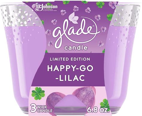 Amazon Com Glade Candle Happy Go Lilac Fragrance Candle Infused With Essential Oils Air