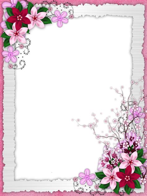Ukuran frame 17 x 13 cm, isi undangan 16 x 12 cm. Цветочная рамка PNG