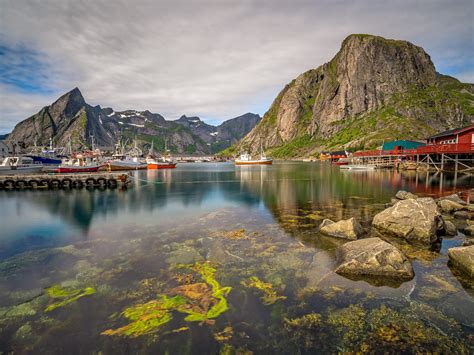 Hamnøy Small Fishing Village In Moskenes Municipality In Nordland