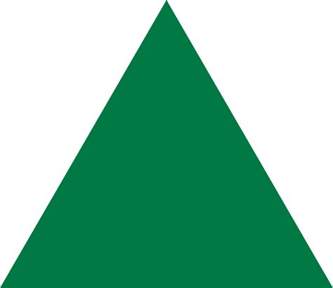 Download Green Equilateral Triangle Point Up Green Triangle Png Image