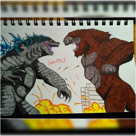 Godzilla Vs Kong Drawing Step By Step ~ Godzilla Kong Dozorisozo