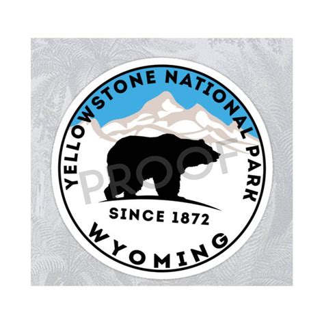 Yellowstone National Park Wyoming Decal Sticker Vinyl Etsy