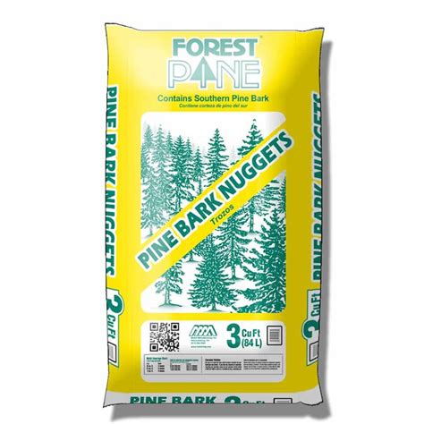 Forest Pine Mulch 3 Cu Ft Natural Pine In The Bagged Mulch Department