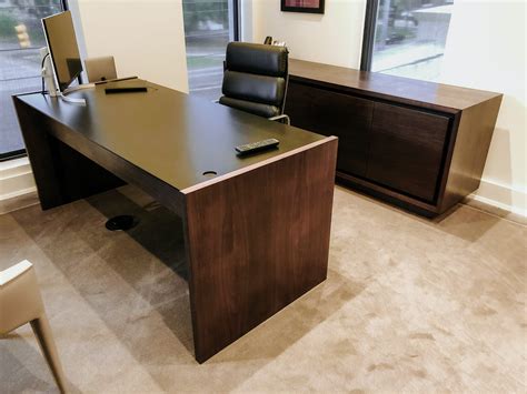 Walnut And Steel Desk For Executive Office Mdm Design Studio