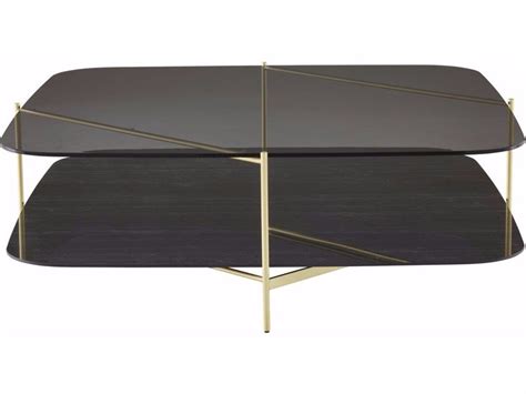 Low Rectangular Glass Coffee Table Clyde By Ligne Roset Design Numéro