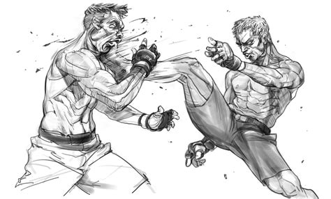 Artstation Fighter Sketch06 Jay Li Art Reference Poses Drawing
