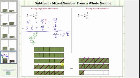 What is 1.5 as a fraction? Subtract a Mixed Number from a Whole Number (2 Methods ...