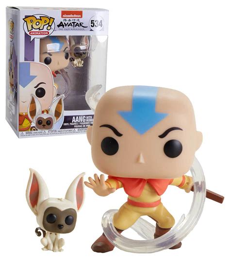 Funko Pop Animation Avatar The Last Airbender 534 Aang With Momo