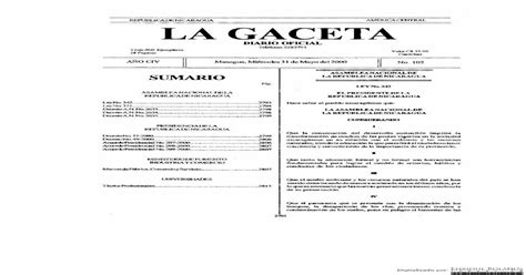 Gaceta Diario Oficial De Nicaragua No 102 Del 31 De · Managua Miércoles 31 De Mayo Del