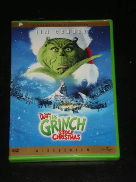 HOW THE GRINCH STOLE CHRISTMAS DVD DR SEUSS MOVIE Jim Carrey Taylor Momsen PicClick UK