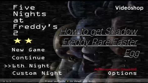 How To Summon Shadow Freddy Rare Easter Egg Fnaf 2 Youtube