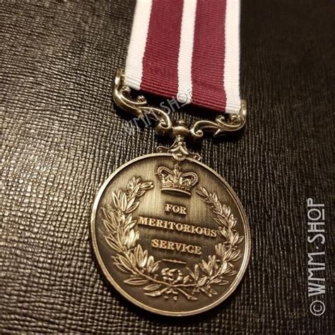 Ww1 Military Medal Army Rank Award Meritorious Service Medal Etsy