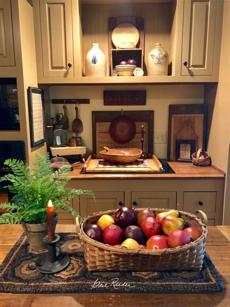 If you're looking for kitchen ideas that will seamlessly blend clean modern details with a classic farmhouse feel, you will appreciate the balance of this look. ***Primitives*** | Primitive kitchen, Kitchen design decor, Primitive decorating country