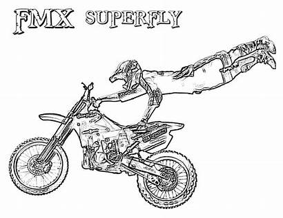 Coloring Bike Motocross Dirt Guns Boys Bmx