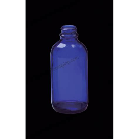 4oz Boston Round Cobalt Blue Glass Bottle