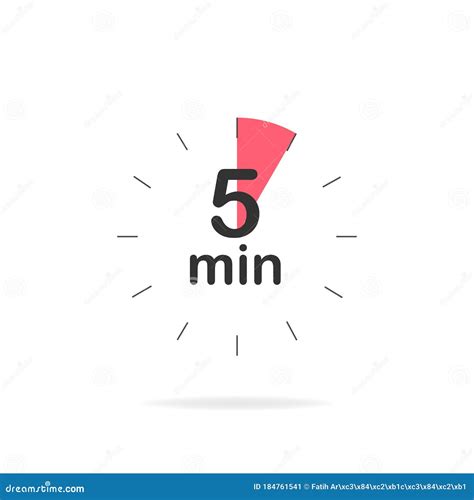 Minutes Timer Stopwatch Symbol In Flat Style Isolated Vector