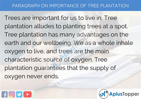 Paragraph On Importance Of Tree Plantation 100 150 200 250 To 300