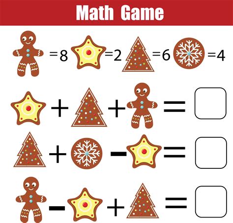 Christmas Math Puzzles Printable