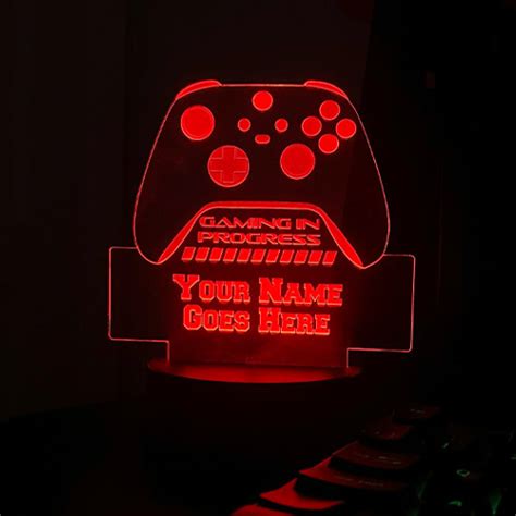 Xbox Inspired Gaming Controller Personalised Acrylic Sign With Led