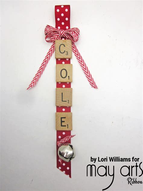 Holiday Diy Name Ornament Using Scrabble Pieces Online Ribbon