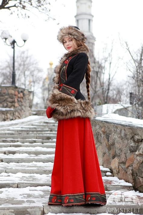 Long Woolen Skirt Royal Ball Warm Skirt Winter Skirt Slav Etsy Russian Fashion Traditional