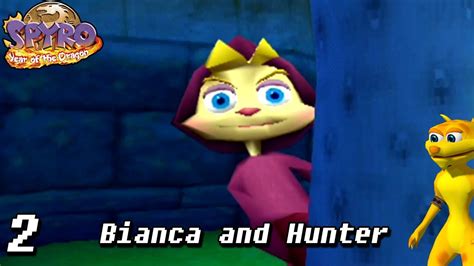 Spyro 3 Year Of The Dragon Bianca Meets Hunter 2 Youtube