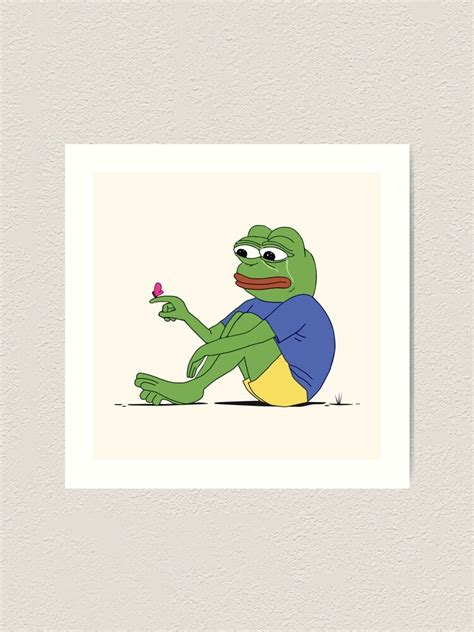 Lámina Artística Pepe The Frog Meme Triste Llorando Pepethefrog Con