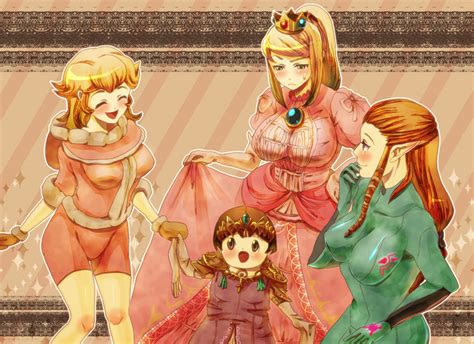 Princess Zelda Princess Peach Samus Aran And Nana The Legend Of