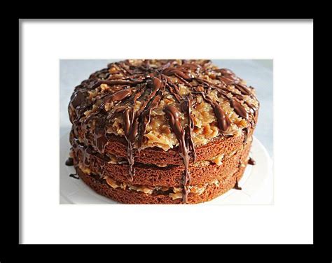 Divide mixture between 6 (3 oz) cups. German Chocolate Cake I Framed Print by Michiale Schneider ...