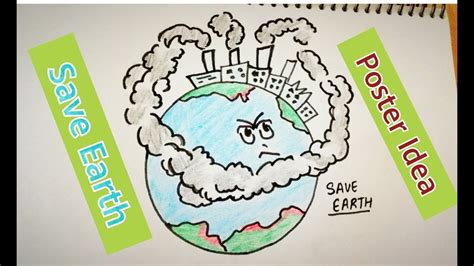 Save Earth Poster Idea Air Pollution Easy By Vishwadeep Youtube