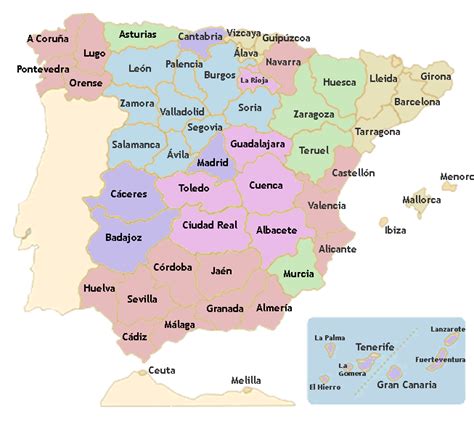 Listado Provincias Y Comunidades Autonomas De España Excel