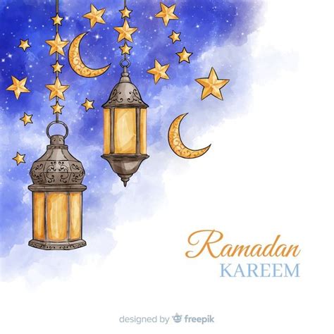 Free Vector Watercolor Ramadán Background Ramadan Background