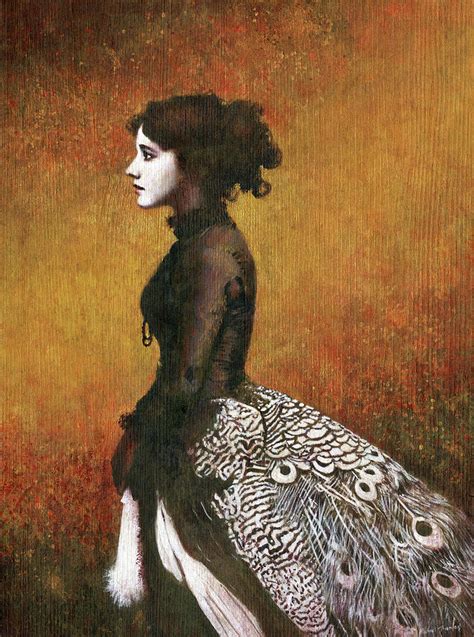 Victorian Peacock Girl Painting By Michael Thomas Fine Art America