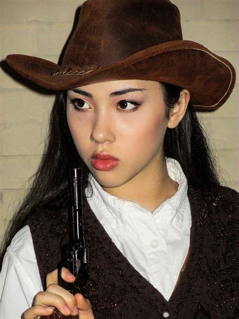 Female Gunslinger Themed Photoshoot Japanese Wife Photoshoot Women