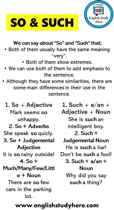 Using So And Such 7 Example Sentences We Can Say About “so” And “such