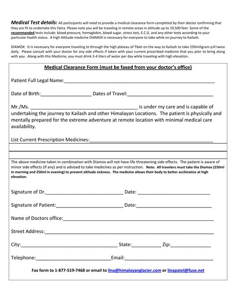 FREE 33+ Medical Clearance Form, Samples, PDF, Word, Google Docs