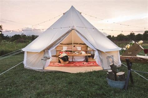 Cozy House Tenda A Campana In Tela Di Cotone Da Campeggio Per Famiglie