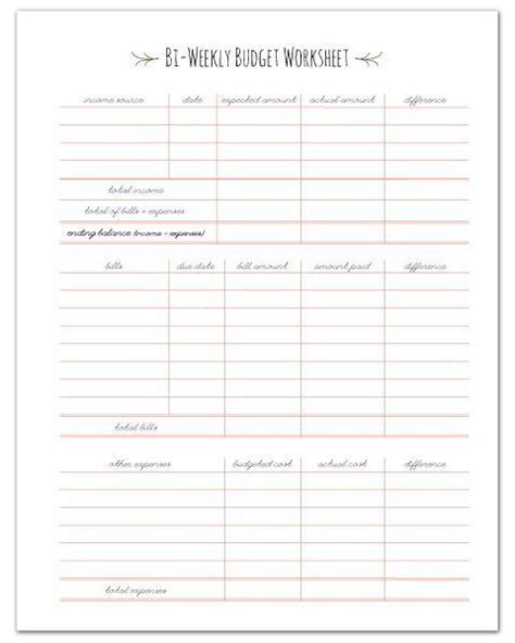 Livin paycheck to paycheck free printable budget form. FREE PRINTABLE Paycheck Budget Worksheet! // fabnfree.com ...