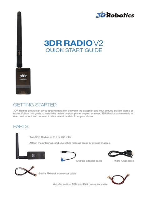 3dr Radio Quick Start Guide Pdf Radio Cable Television