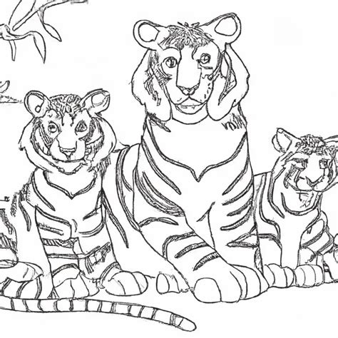 Desenhos De Tigres Ferozes Para Imprimir E Colorir