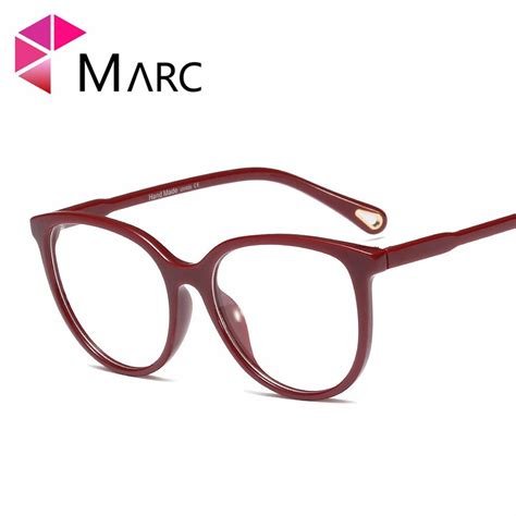 Marc Retro Metal Frame Eyeglasses Oversized Clear Glasses Men Women