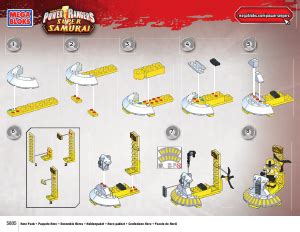 Manual Mega Bloks Set 5805 Power Rangers Yellow Hero Pack